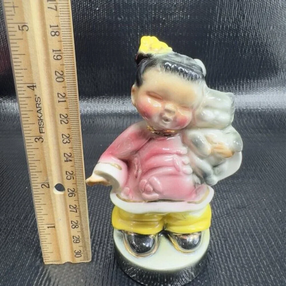 Josef Originals Wee Ling Chinese Girl With Cat‎ And Boy With Dog Figurine Set 2